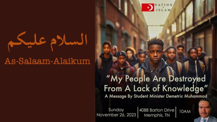 My People Are Desroyed From A Lack of Knowledge